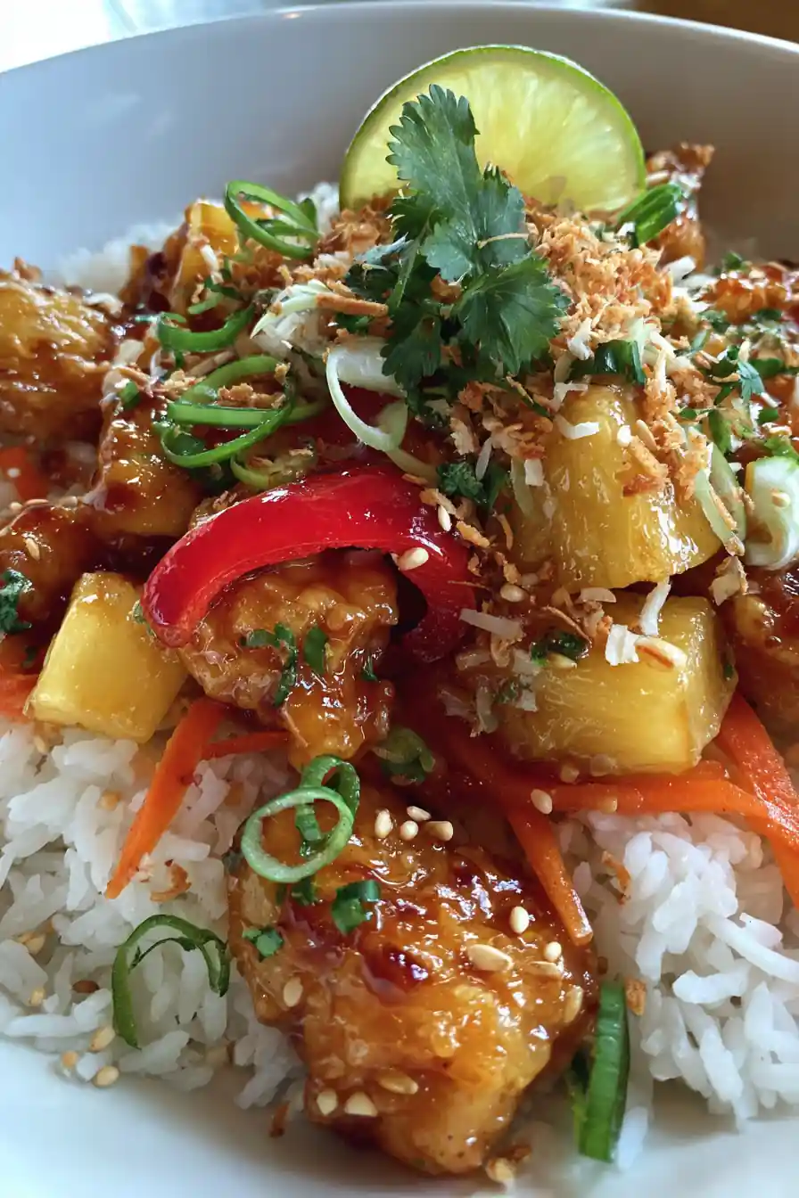 Pineapple Chicken Rice Bowl (Better Than Takeout!)