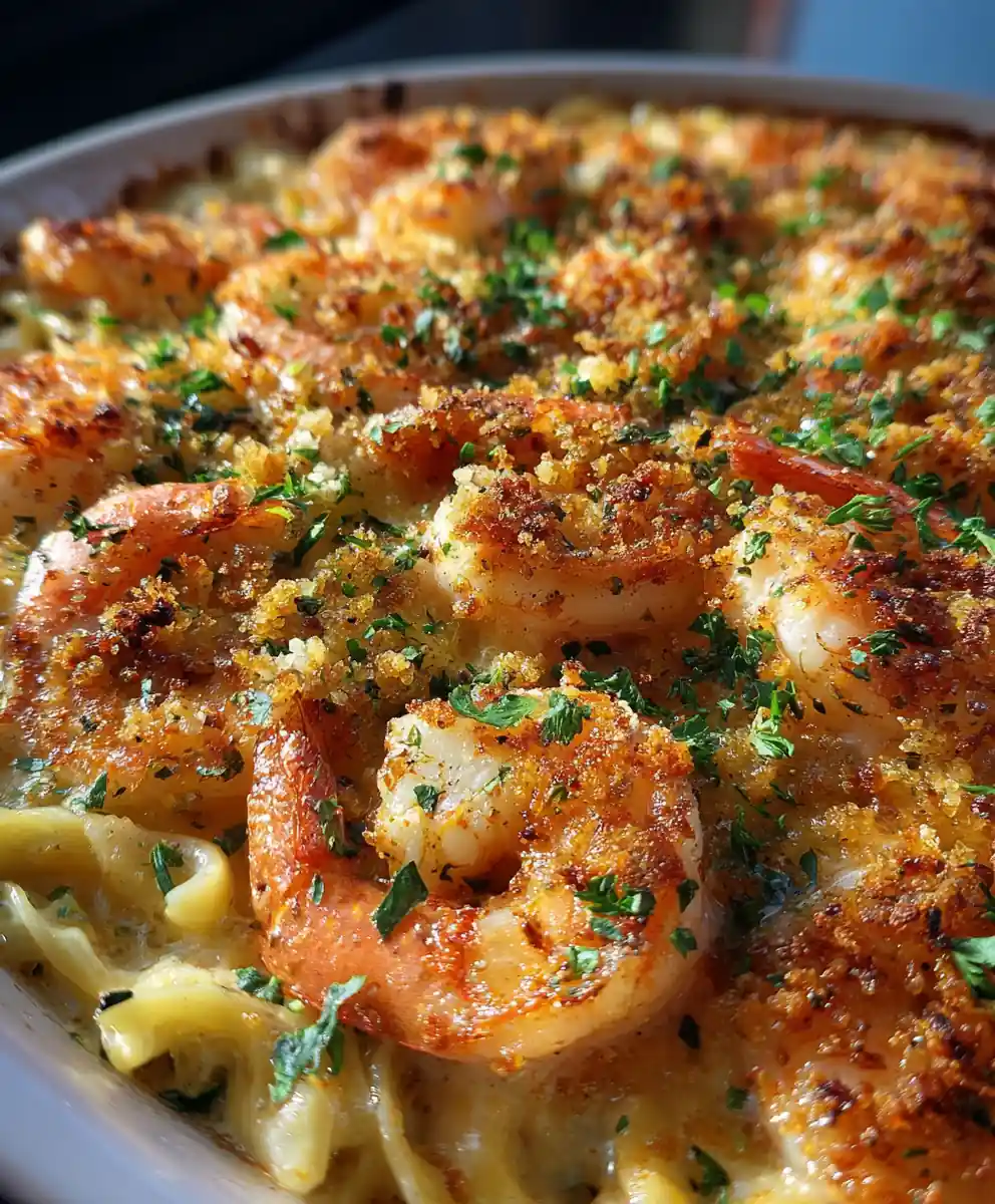 Shrimp Scampi Pasta Bake