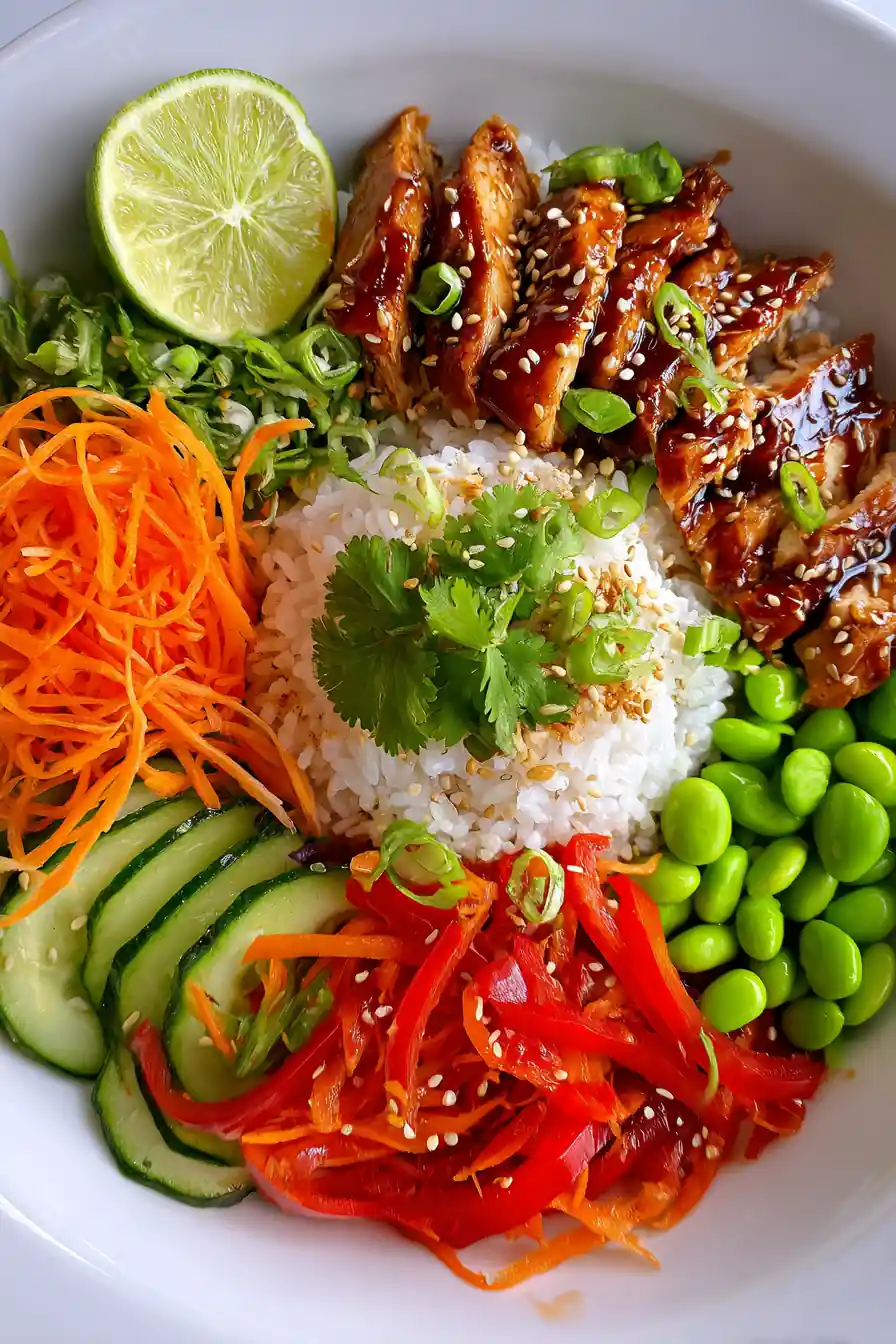 Sticky Chicken Rice Bowls