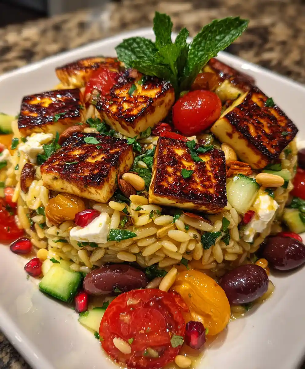Vibrant Mediterranean Orzo Salad With Za'Atar Dressing